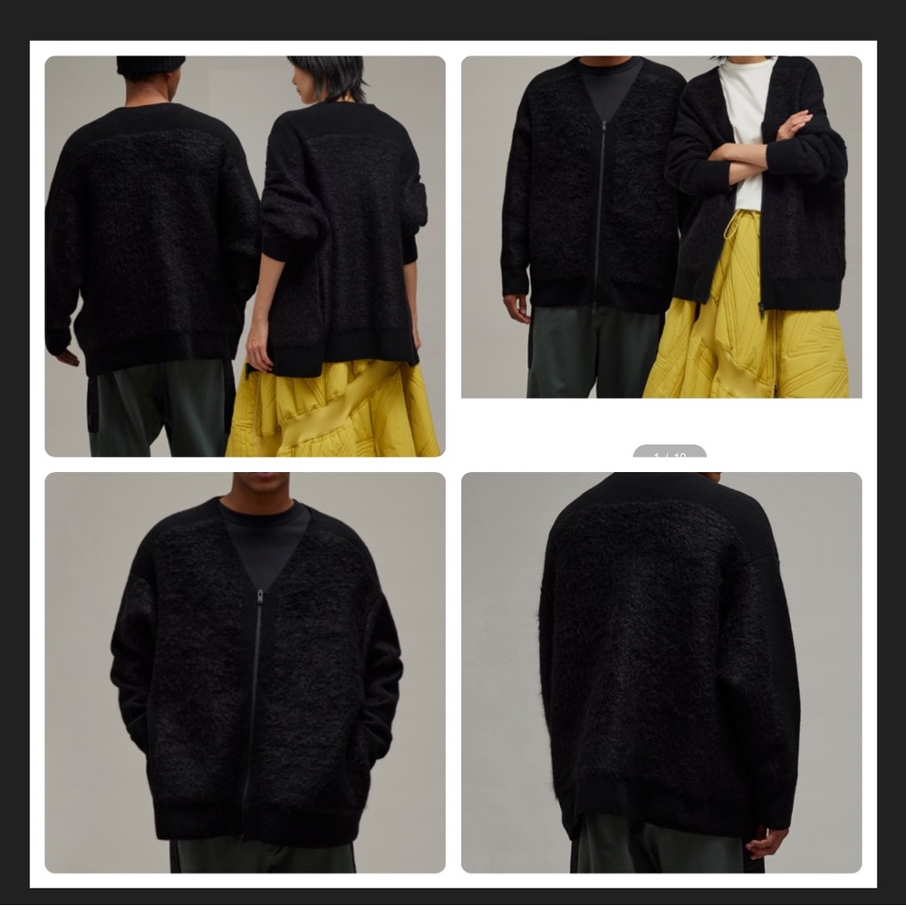 Y-3 Adidas Winter Knit Cardigan Style # IL4624- Black Color- Size XS UNISEX- NEW